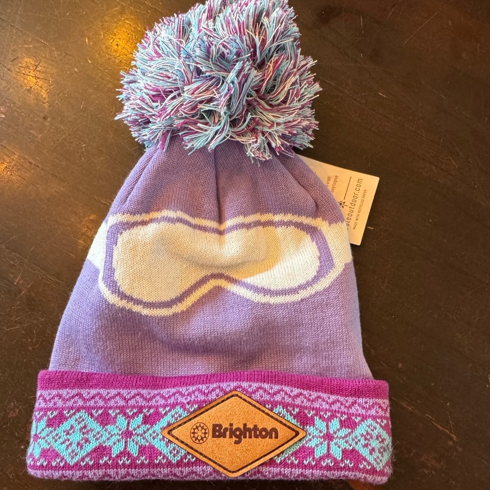 NWT Brighton Junior Goggle Lavender and Magenta Kids Beanie